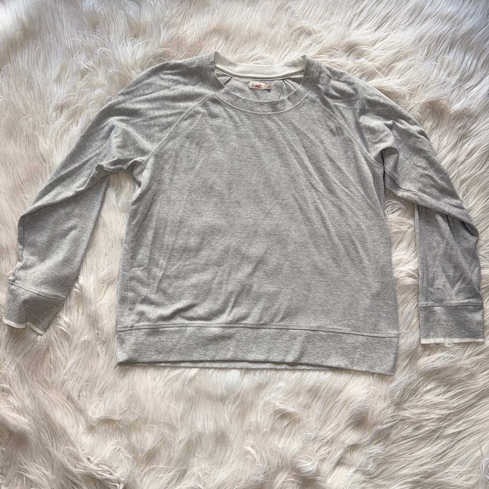 Faherty Light Heather Grey Legend Sweater Crew Sweatshirt